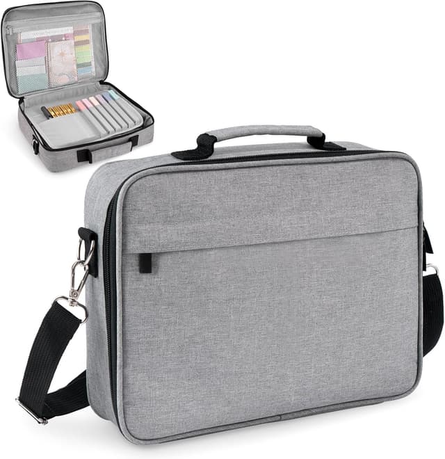 Detalle de WEMATE Bibelhülle Bibeltasche Grau 28,9 cm