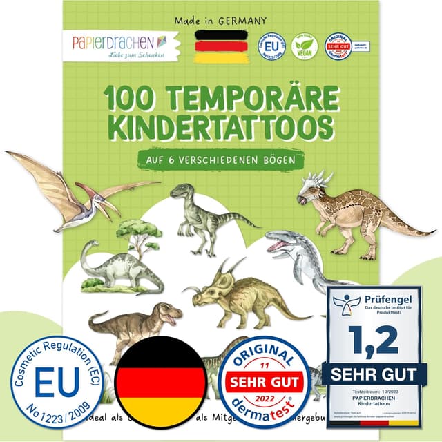 Imagen de Papierdrachen Kindertattoos Set 27 Motive en OfertitasTOP