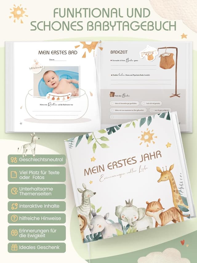 Detalle de Mein erstes Jahr Babyalbum 84 Seiten