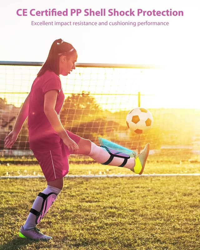 Detalle 2 de CE Certified Airsfish Kids Soccer Shin Guards (Youth Youth Sizes XXS–M) — 1 Pair