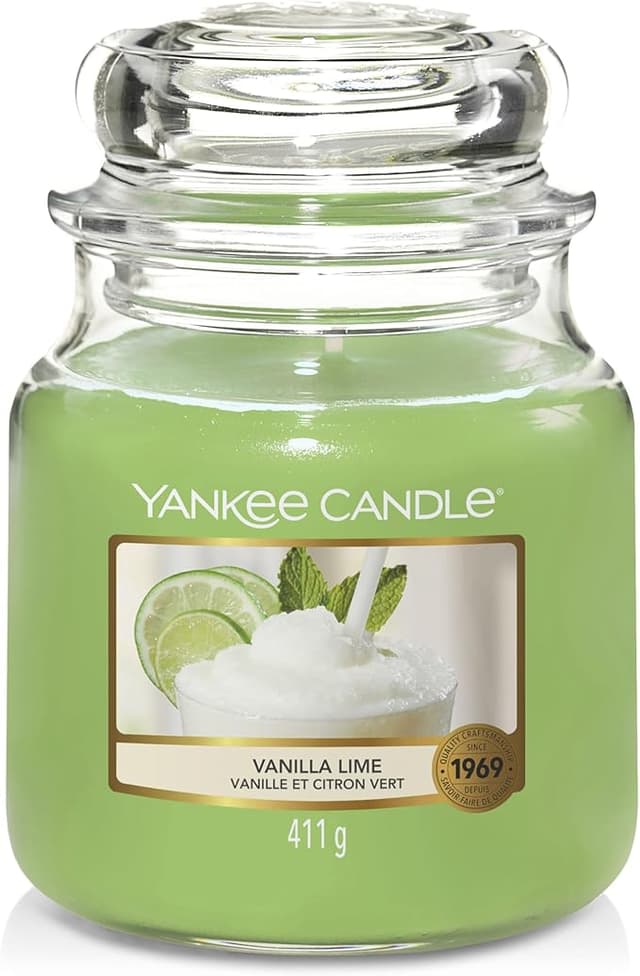 Detalle de Yankee Candle Vainilla Lime Tarro Mediano 🕯