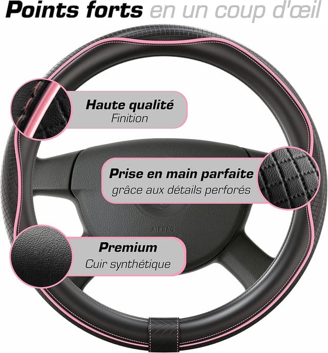 Thumbnail 3 de Upgrade4cars Couvre Volant 37-38 cm