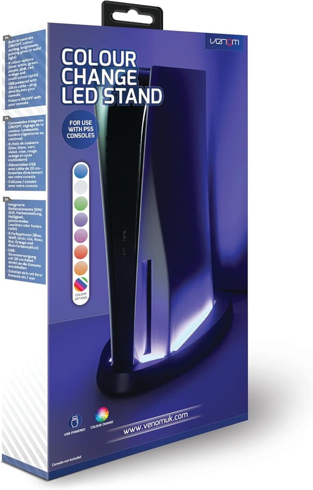 Detalle de Venom Multi-Colour LED Light-up Console Stand for PS5