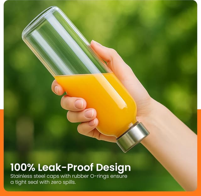 Thumbnail 4 de Epica Clear Glass Bottles 18oz Reusable 🧃