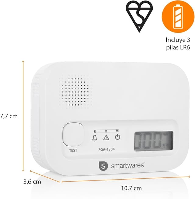 Thumbnail 2 de Smartwares FGA-13041 Detector Monóxido de Carbono con Pantalla