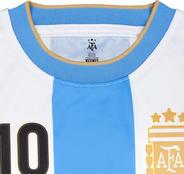 Detalle de Icon Sports Official Fan Pack Argentina 3-Piece Soccer Set (Lionel Messi) for Kids