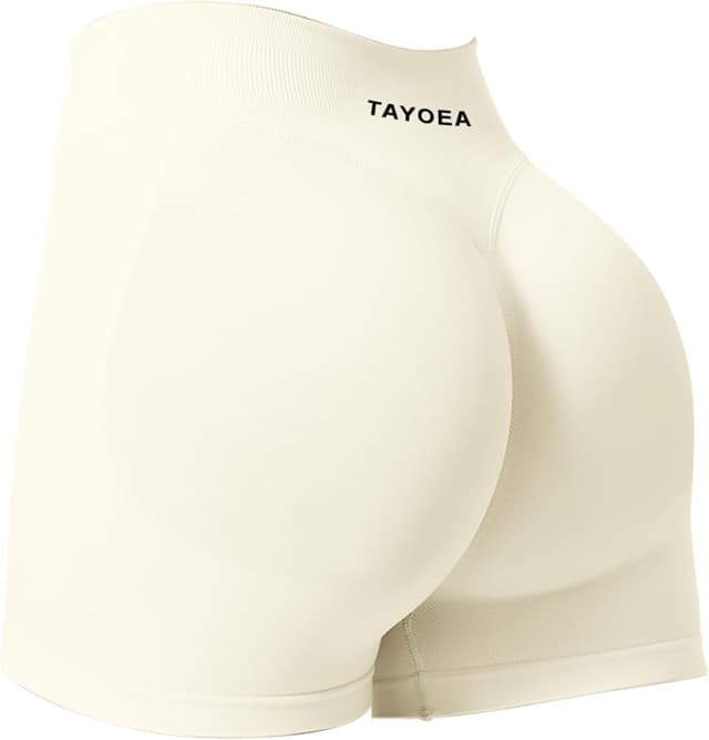 Detalle de TAYOEA Sport Shorts Damen Scrunch – kurze nahtlose Gym-Shorts mit Push-up & Butt-Lifting