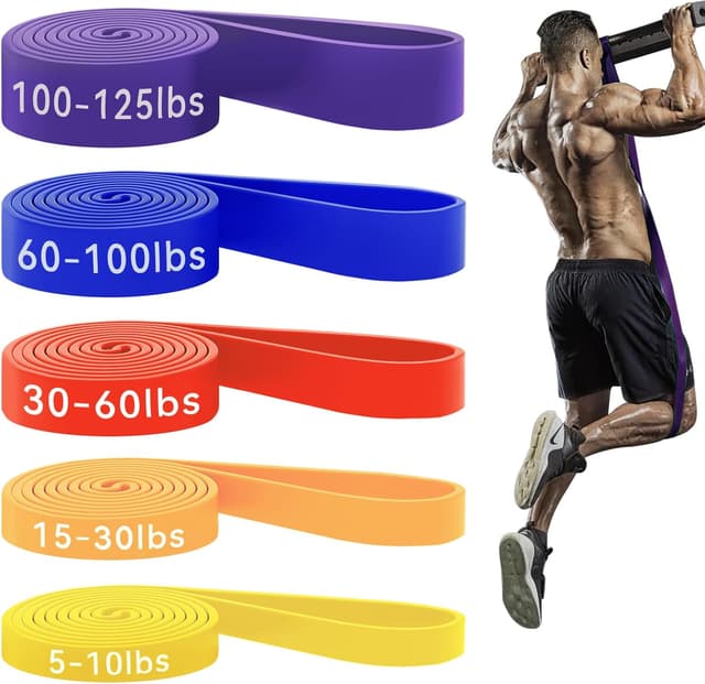 Detalle de HAPBEAR Pull Up Assistance Bands Set of 5 - Resistance Bands for Workout
