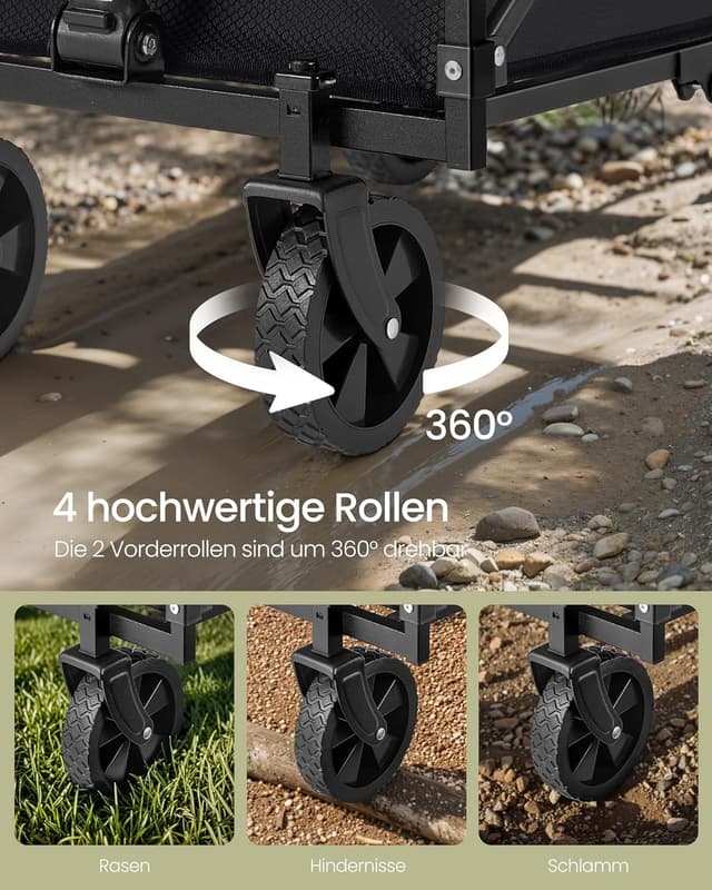 Detalle 2 de Songmics GFW909B01 Garten-Handwagen 180 kg