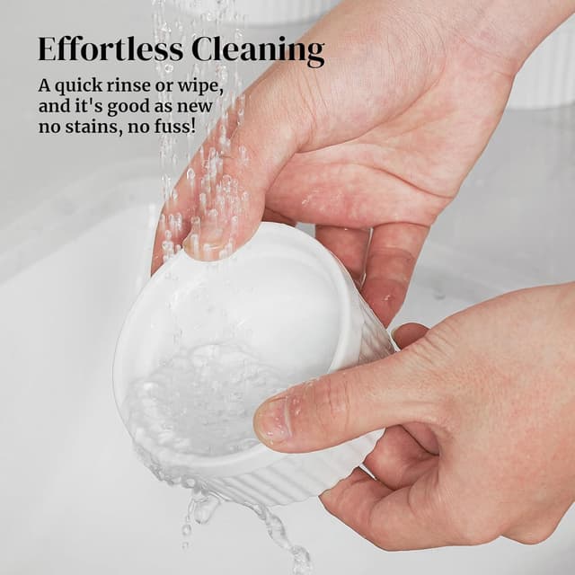 Thumbnail 5 de DOWAN Ramekins 4 oz Porcelain Set of 6