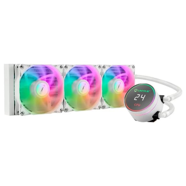 Imagen de UNYKAch AquaStorm 360 RGB AIO — refrigeración líquida 360 mm en OfertitasTOP