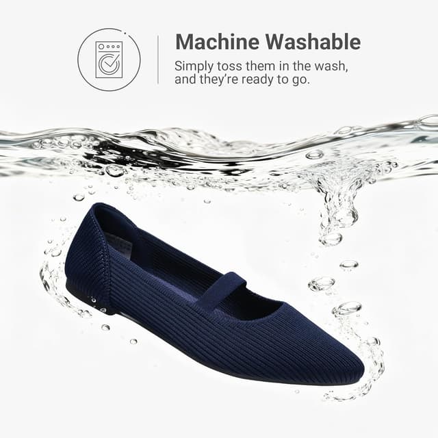 Detalle 2 de DREAM PAIRS Ballerine Mary Jane a punta da donna comode per ufficio