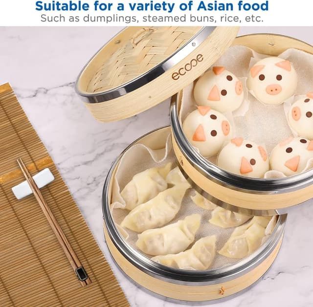 Detalle 2 de ecoee Bambusdämpfer für 25 cm Dämpfeinsatz