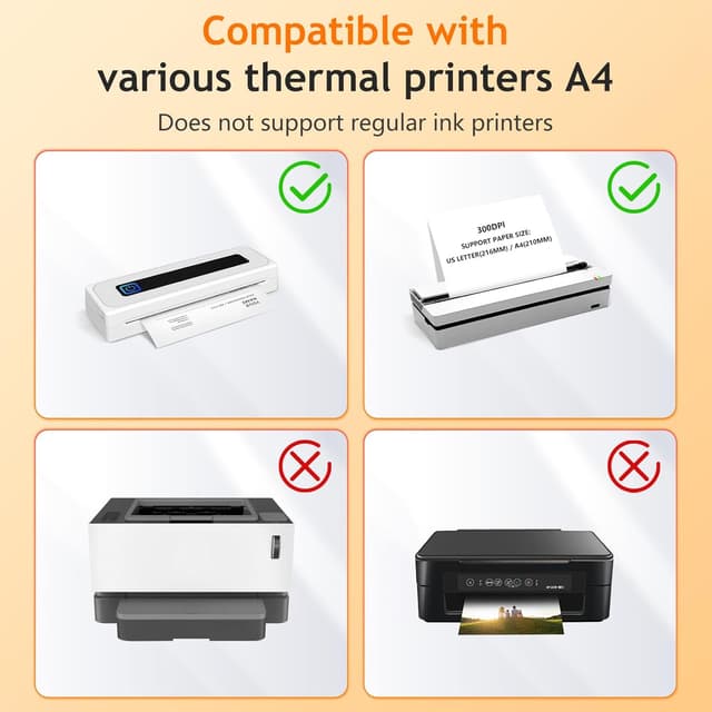 Detalle 2 de SMOCTAR A4 thermal paper, 4 rolls