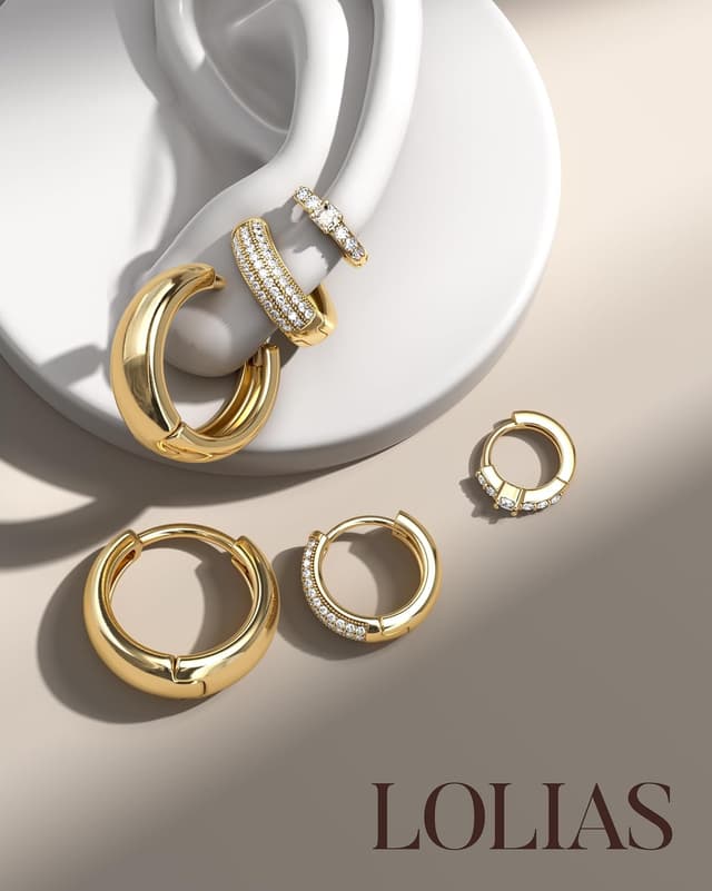 Thumbnail 5 de LOLIAS Small Hoop Earrings 3 Pairs