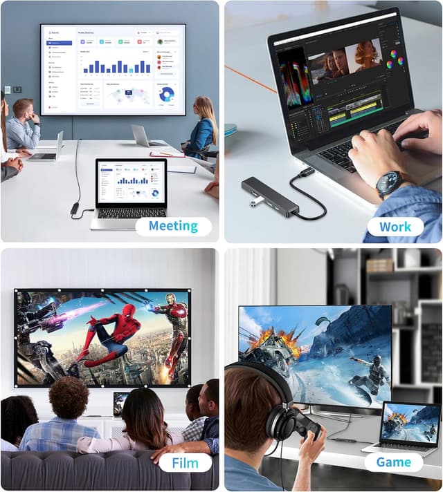 Thumbnail 6 de BHHB M80 Hub USB‑C 5 in 1 con HDMI 4K e PD 100W 🔌