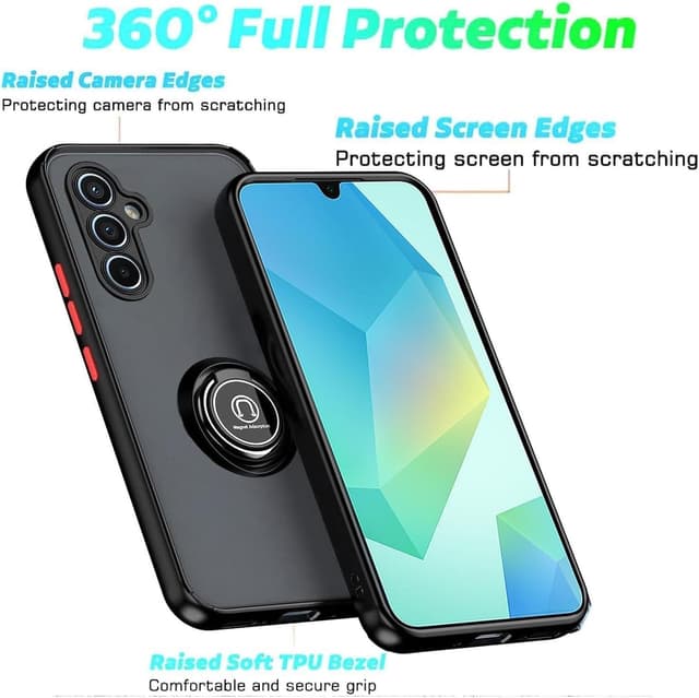 Detalle de Galaxy A17 5G case 9H glass, ring stand