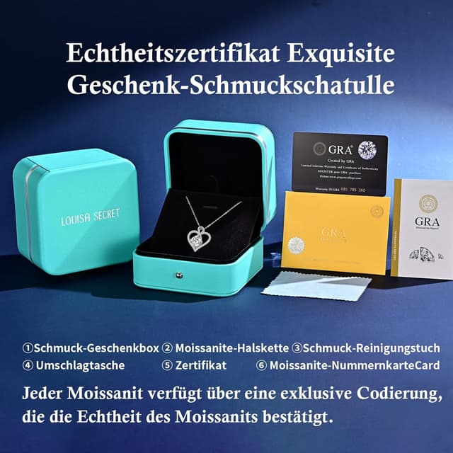 Thumbnail 6 de LOUISA SECRET Collana da donna Cuore Infinito Eternal in argento 925 con moissanite