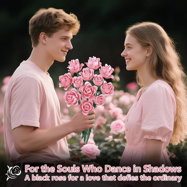 Thumbnail 4 de kiothdre Kit de Construction de Bouquet de Roses Roses