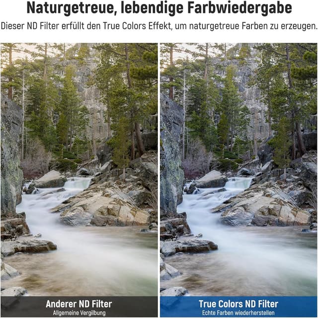 Detalle de NEEWER 62mm True Colors variabler ND2–ND32 & CPL Hybridfilter (ND/CPL, Aluminiumrahmen)