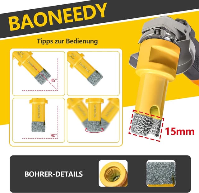 Detalle de Upgrade Profi M14 Diamantbohrer-Set 15-tlg