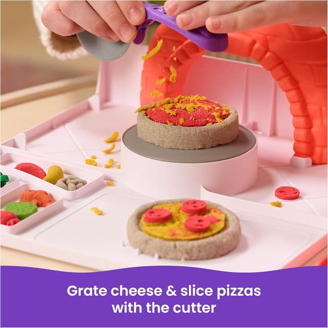 Thumbnail 5 de Kinetic Sand Squish Pizza Set di Gioco 452 g