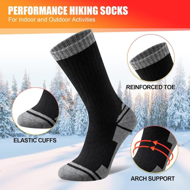 Thumbnail 5 de Stoeury Merino Wool Hiking Socks 3 Pairs