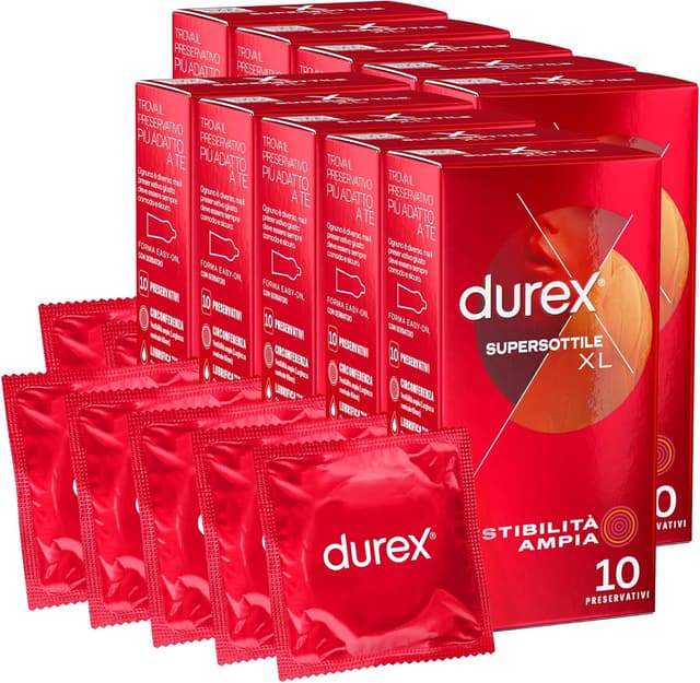 Thumbnail 6 de Durex SuperSottile XL preservativi ultra sottili 10 confezioni 🧷