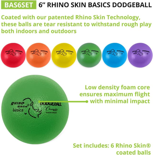 Detalle de Rhino Skin Dodgeball Set 6 soft foam balls