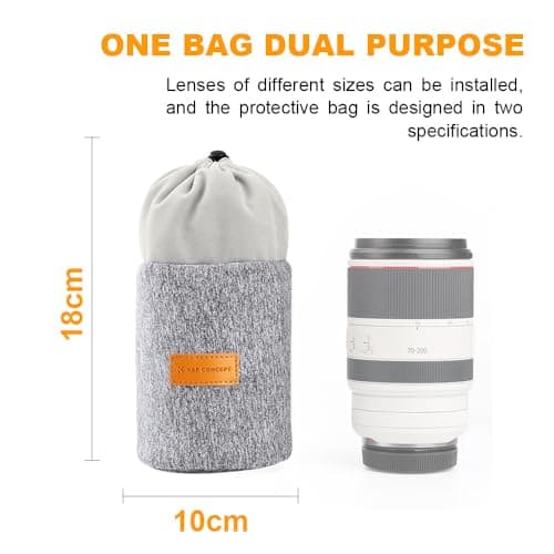 Thumbnail 1 de K&F Concept 10×18cm neoprene lens pouch