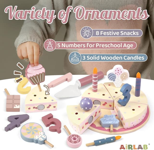 Thumbnail 4 de Airlab Torta da Tagliare Giocattolo 6 fette 🎂