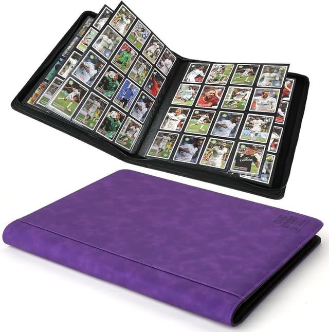 Detalle de Arkeiliy Premium Ringless Trading Card Binder (1024 Capacity, 16 Side-Loading Pockets)