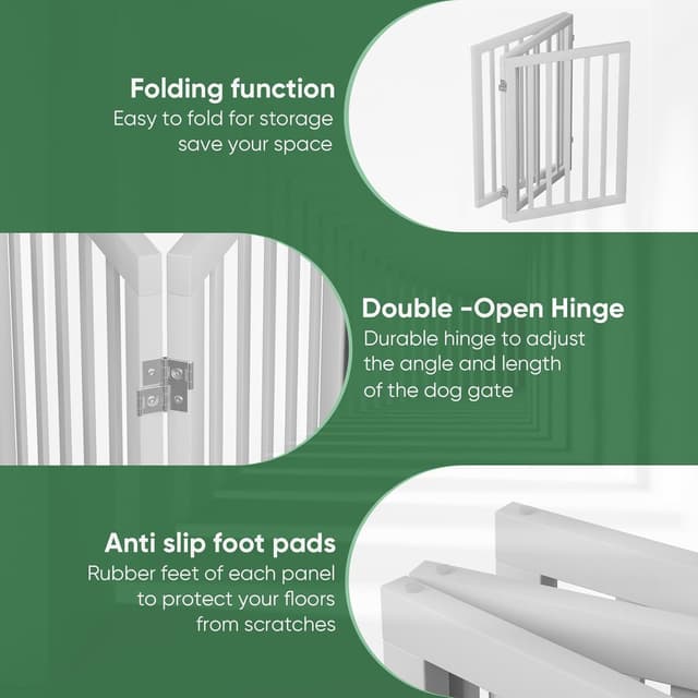 Thumbnail 2 de Algherohein Tall Foldable Dog Gate 3‑panel