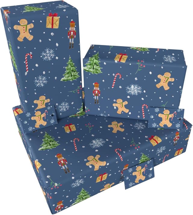 Thumbnail 4 de Re-wrapped Luxury ECO Xmas Gift Wrap 6 sheets