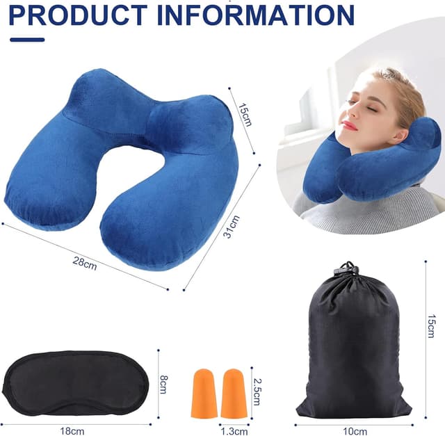 Detalle 2 de AiQInu cuscino da viaggio gonfiabile