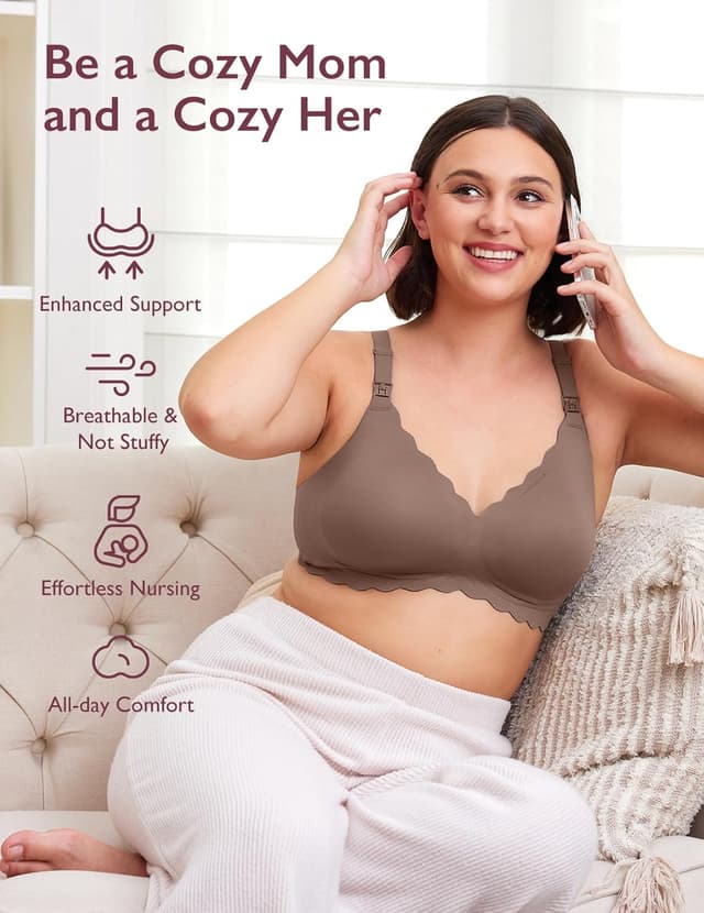 Thumbnail 5 de Momcozy Nursing Bra Seamless Wireless Support