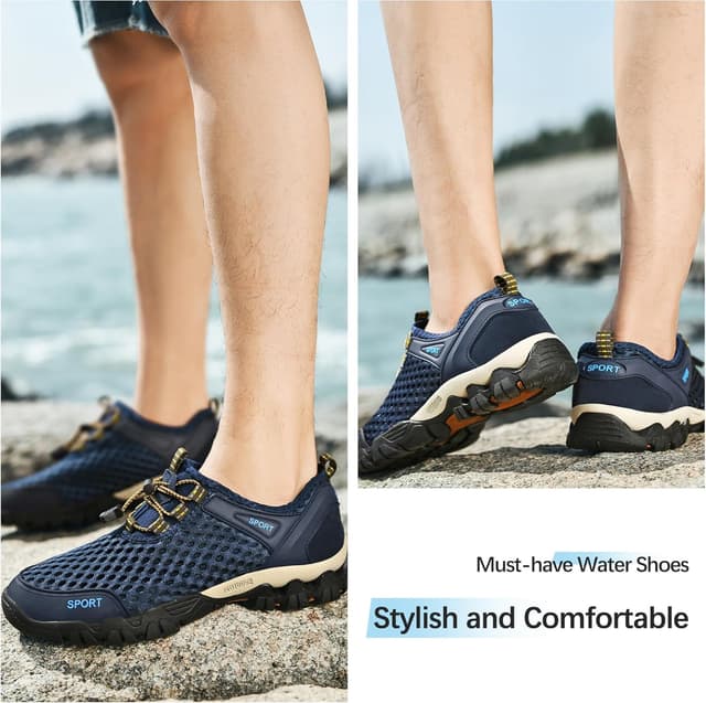 Detalle 2 de TRAILBLITZ Men’s Quick-Drying Water Shoes for Hiking, Wading & Water Sports