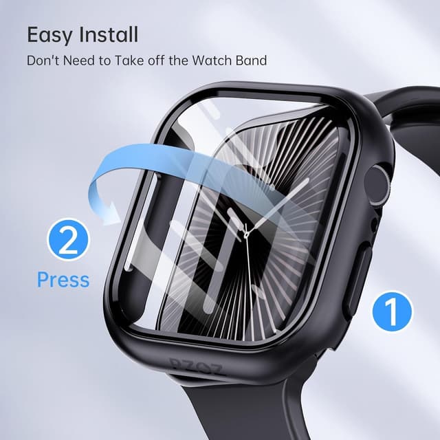 Detalle de PZOZ 2-Pack 46mm Screen Protector Case for Apple Watch Series 10