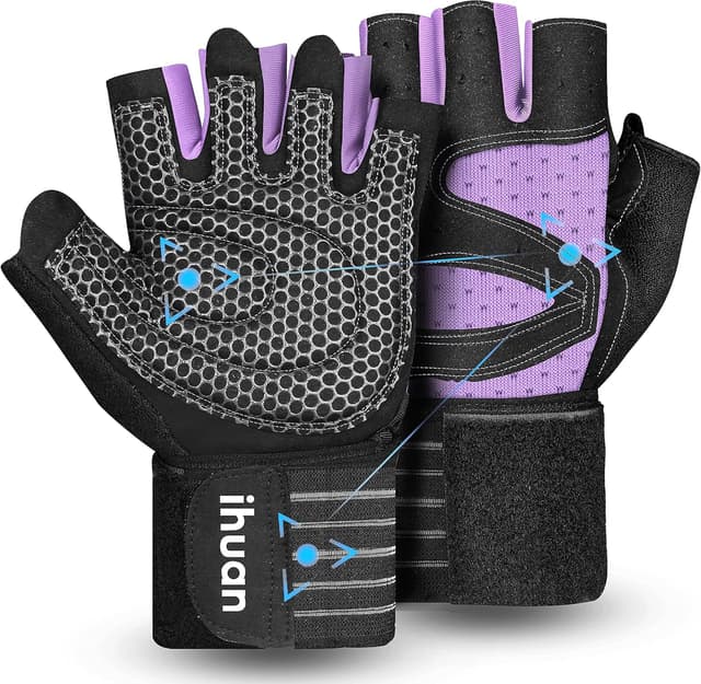 Thumbnail 6 de ihuan Ventilated Weightlifting Gloves with Wrist Wraps