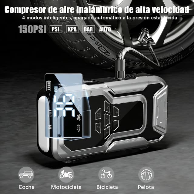 Detalle de DYEETIC 6000A arrancador portátil 21800mAh