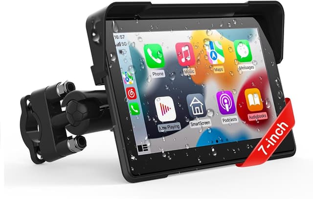 Detalle de fuyuadas 7-Inch Wireless Motorcycle GPS with Apple CarPlay & Android Auto