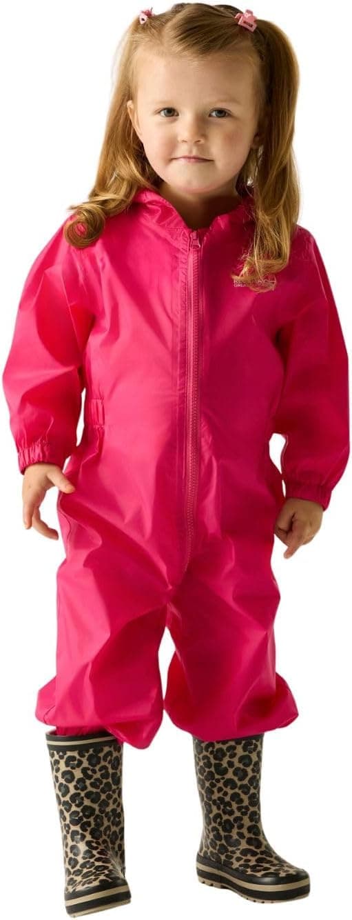 Detalle de Regatta Toddlers Kids Puddle Suit Waterproof & Reflective All-in-One Rainsuit