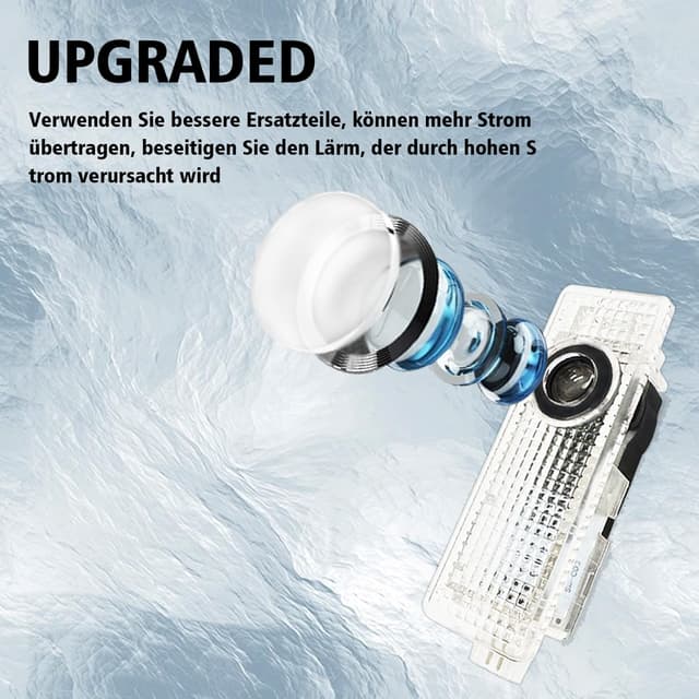 Detalle de ERSDGG 4 proiettori LED per porte auto: illuminazione di benvenuto con logo e installazione senza attrezzi