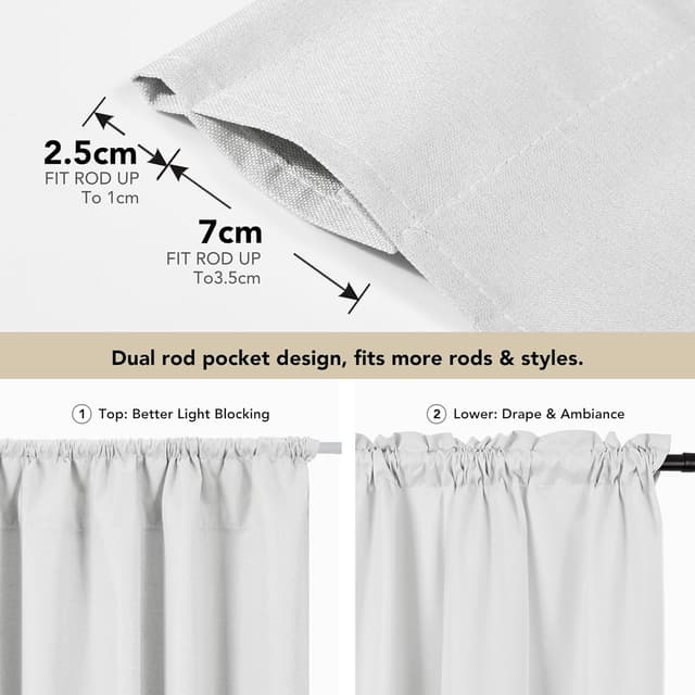Thumbnail 6 de Deconovo Lot de 2 Rideaux occultants 55 x 130 cm 🪟