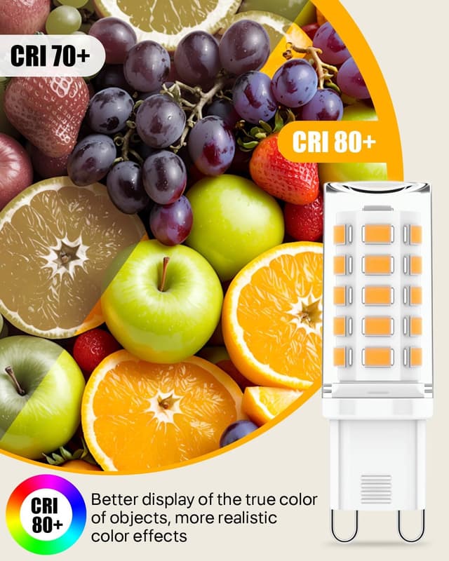 Thumbnail 6 de KALAHOL 6 Pack G9 LED Bulbs (Warm White, 4W, 3000K) — flicker-free, non-dimmable