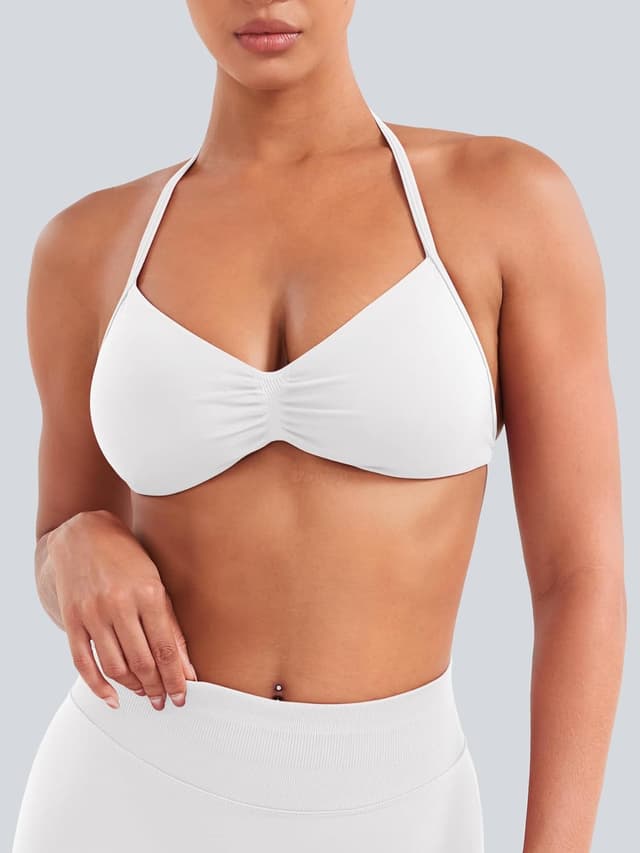 Detalle de VOYJOY Impact Strappy Sports Bra with Adjustable Straps and Removable Pads