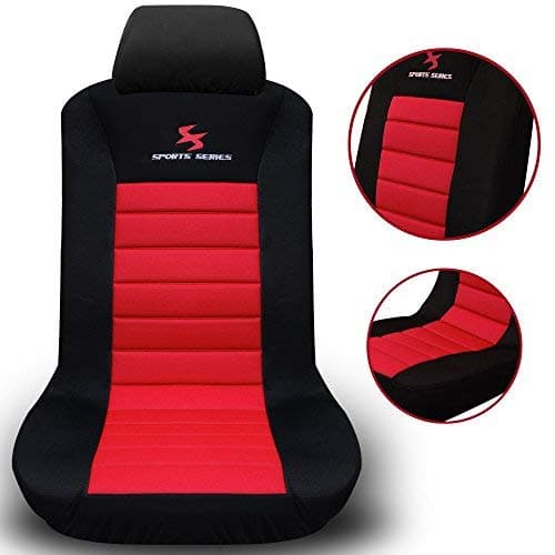Detalle 2 de WOLTU Car Van Seat Covers Front Pair (Red/Black) – Universal front seat protectors