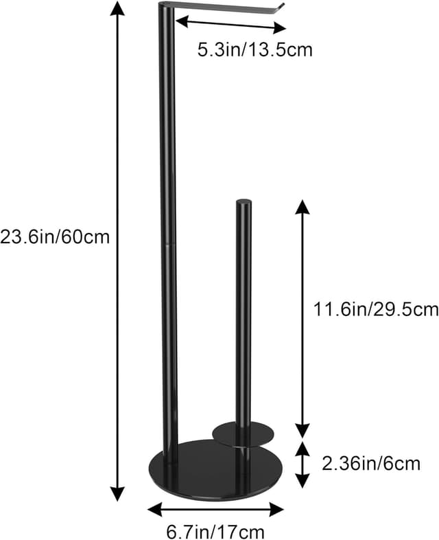 Thumbnail 5 de Schwarzer Toilettenpapierhalter aus Edelstahl