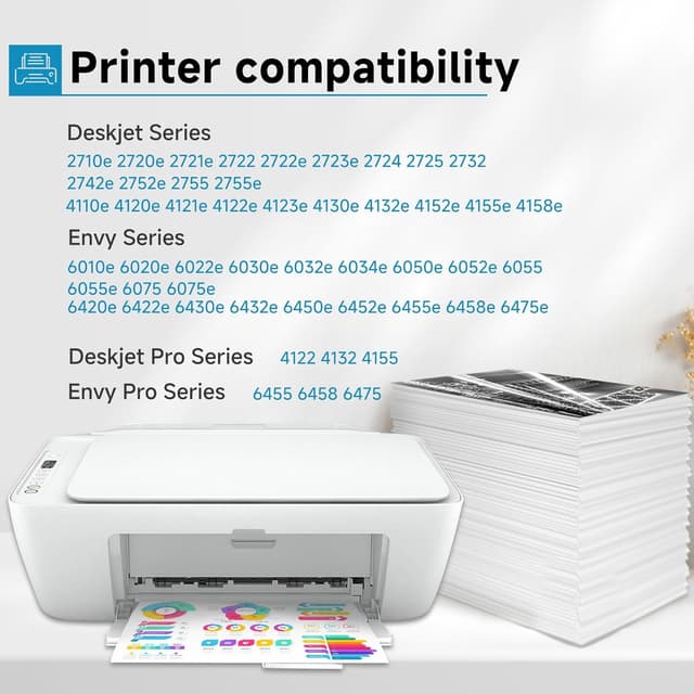 Detalle de 67XL Black Ink Cartridges (2-Pack) Replacement for HP 67XL Printers