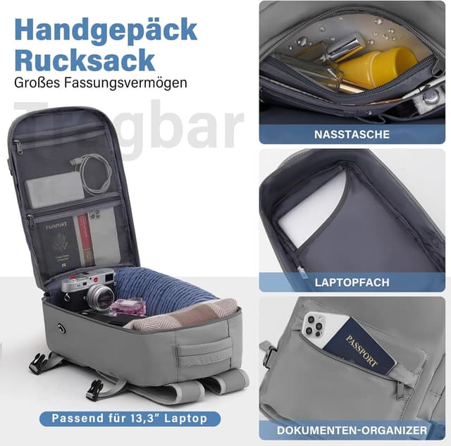 Thumbnail 4 de Coolife Handgepäck Koffer 55x35x20cm